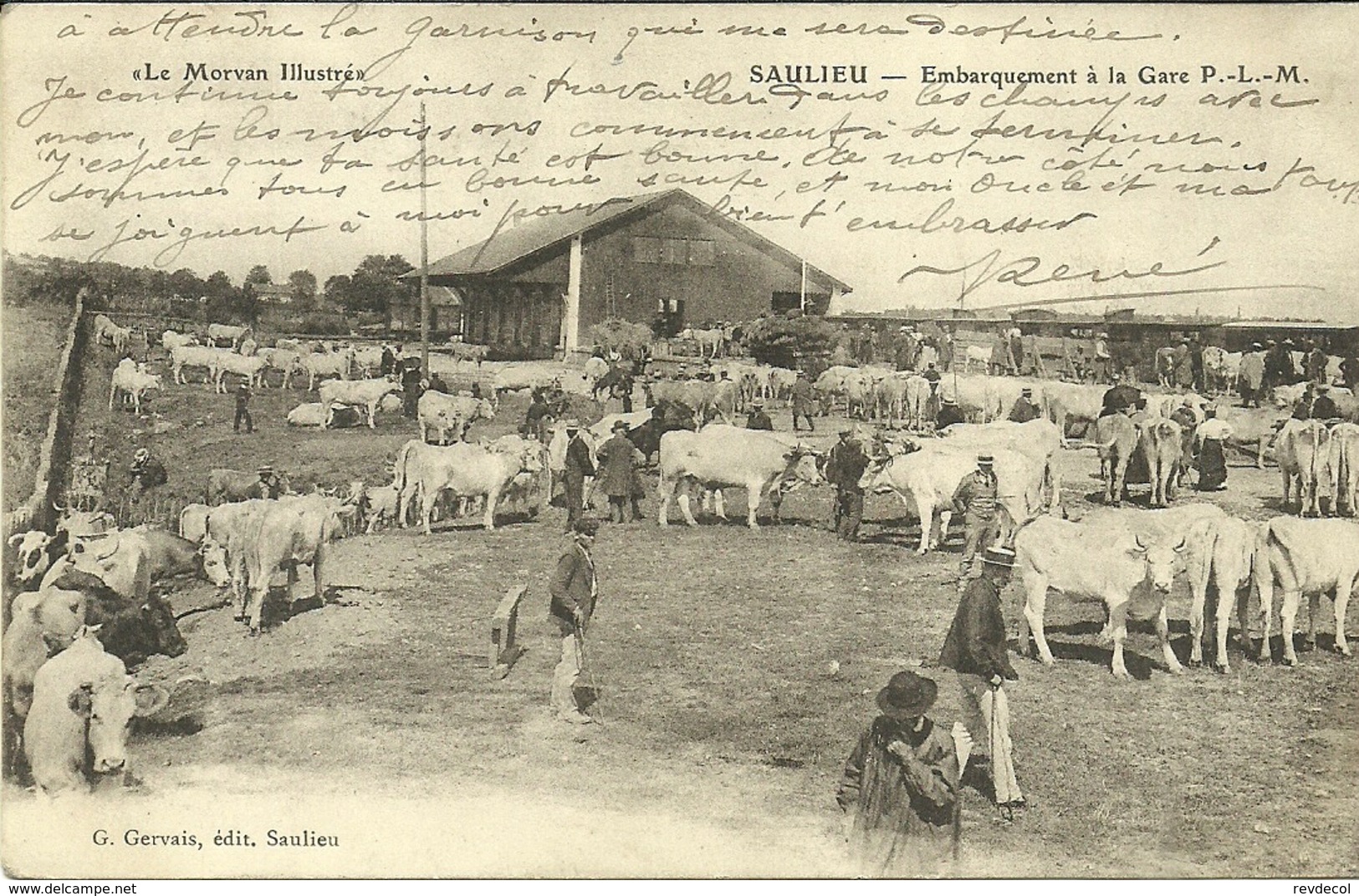 SAULIEU  -- Embarquement à La Gare                                  -- Gervais - Saulieu