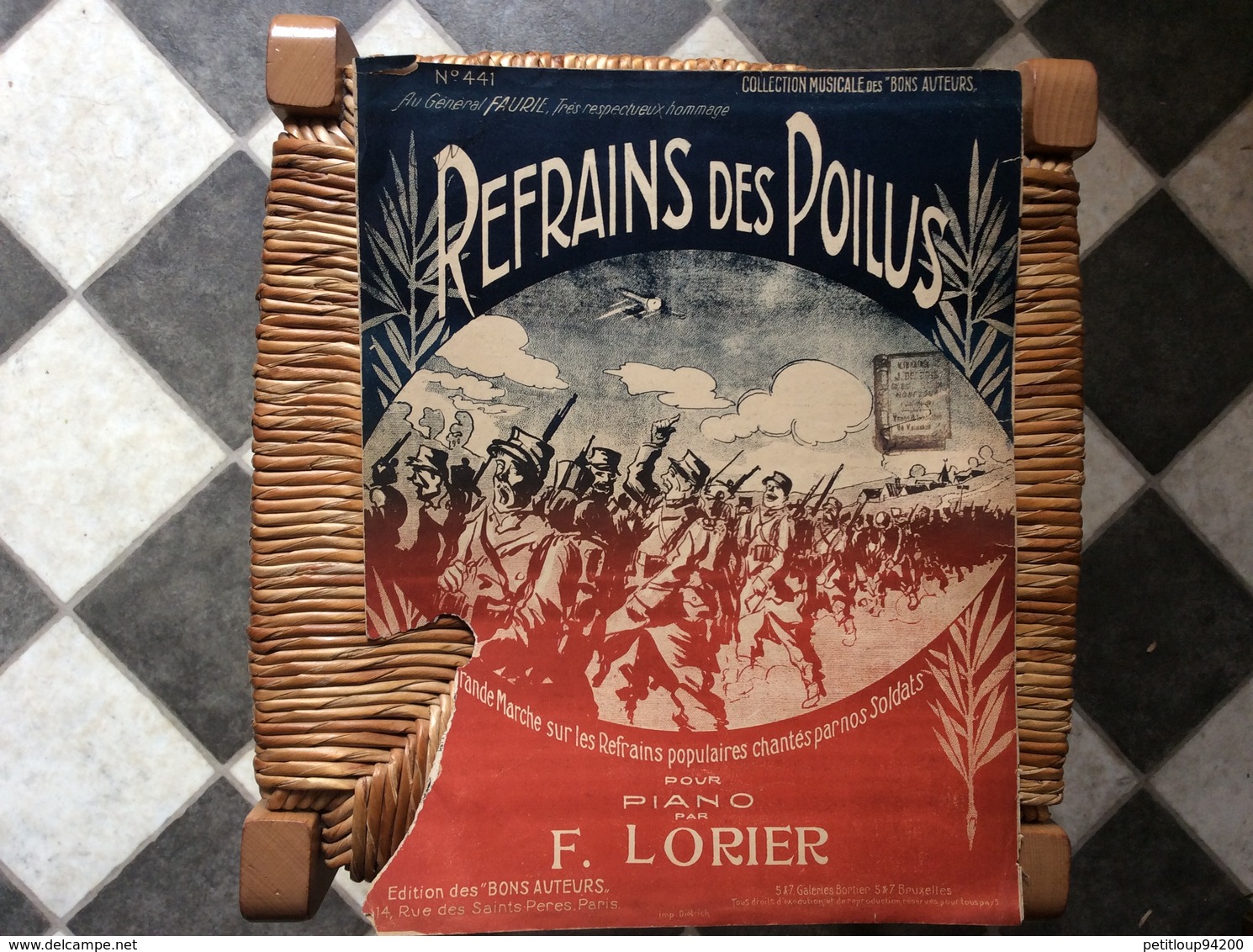 REFRAINS DES POILUS  *F.Lorier  @ GRAND FORMAT - Scores & Partitions