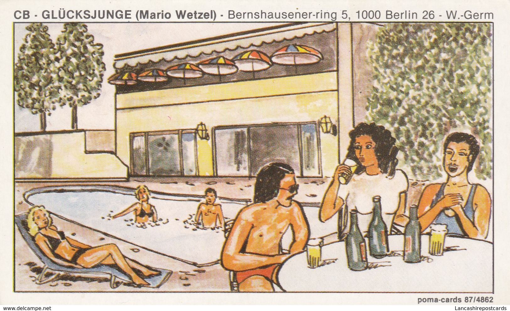 Postcard Glucksjunge [ Mario Wetzel ] Bernshausener Ring 5 1000 Berlin 26 West Germany My Ref  B13476 - Other & Unclassified