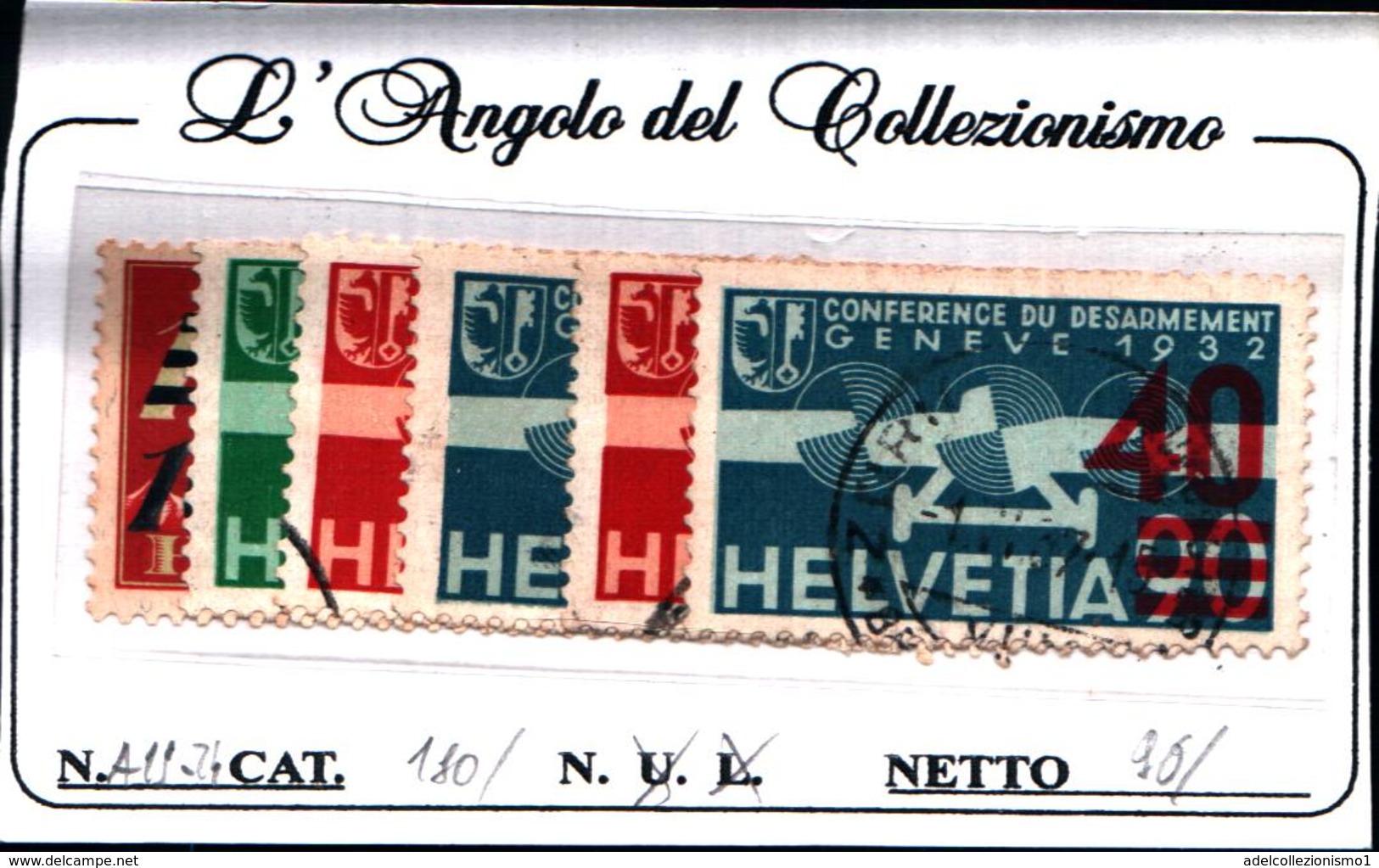 6253B) 1935/37-Svizzera-Posta Aerea-Valori Del Periodo-usati-sovrastampati-SERIEUSATA - Usati
