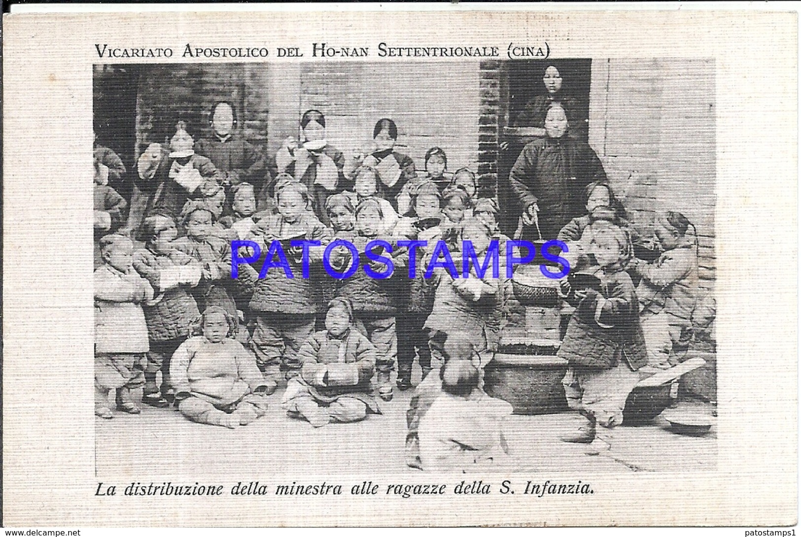 116842 CHINA APOSTOLIC VICARIATE OF THE HANAN COSTUMES GIRLS OF ST. CHILD DISTRIBUTION POSTAL POSTCARD - Autres & Non Classés