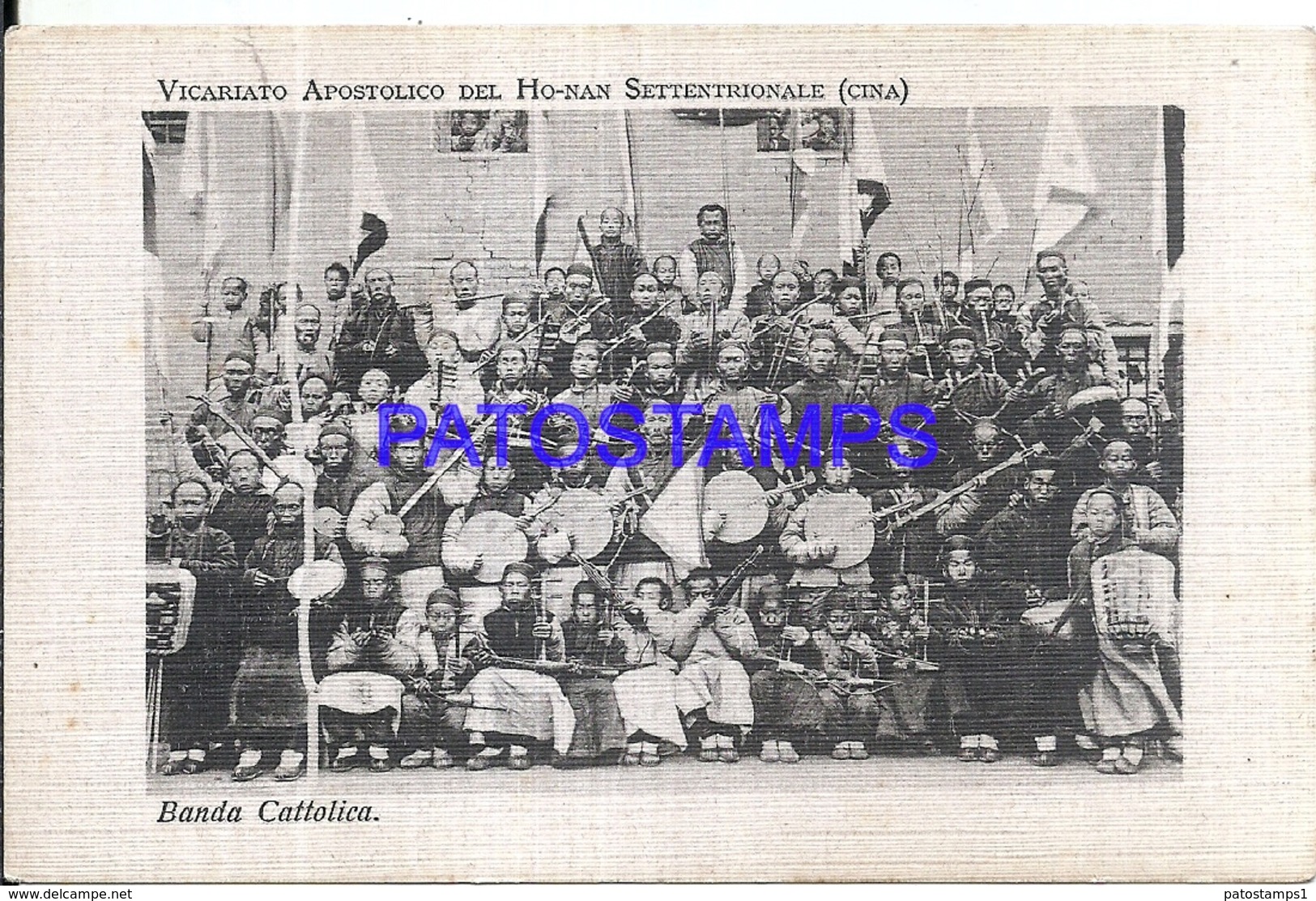 116843 CHINA APOSTOLIC VICARIATE OF THE HOANAN COSTUMES BAND CATHOLIC POSTAL POSTCARD - Cina