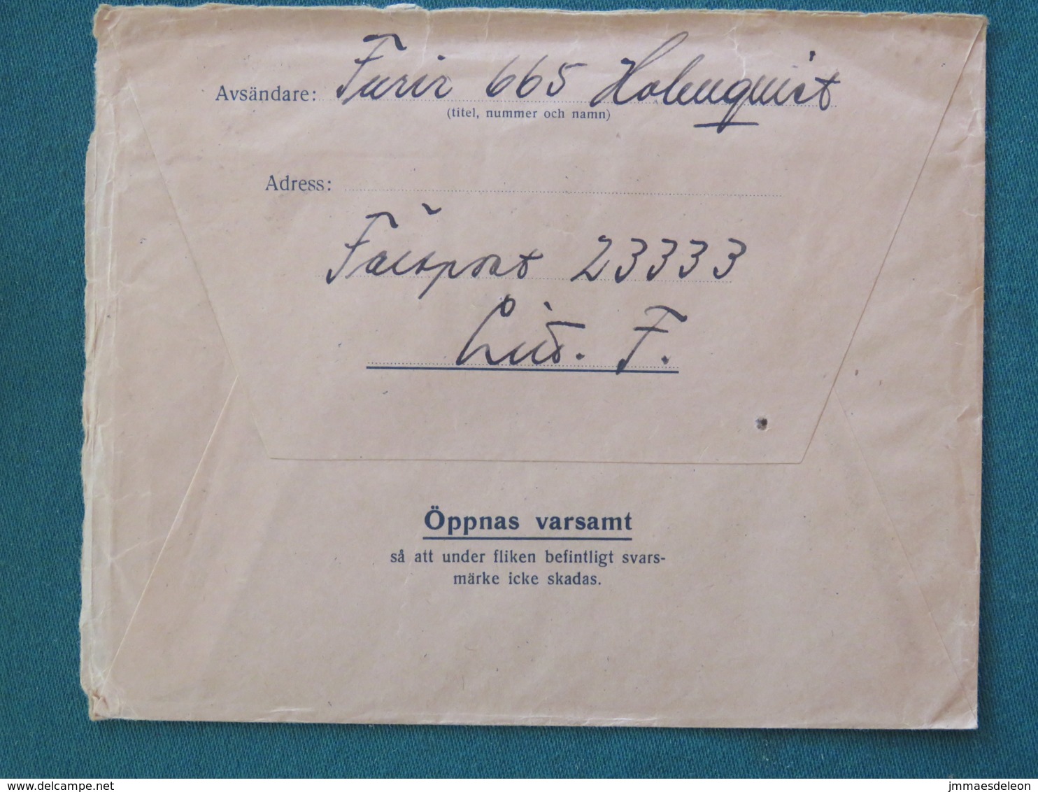 Sweden 1941 Military Army Cover Perhaps Sent From Germany - Militaires