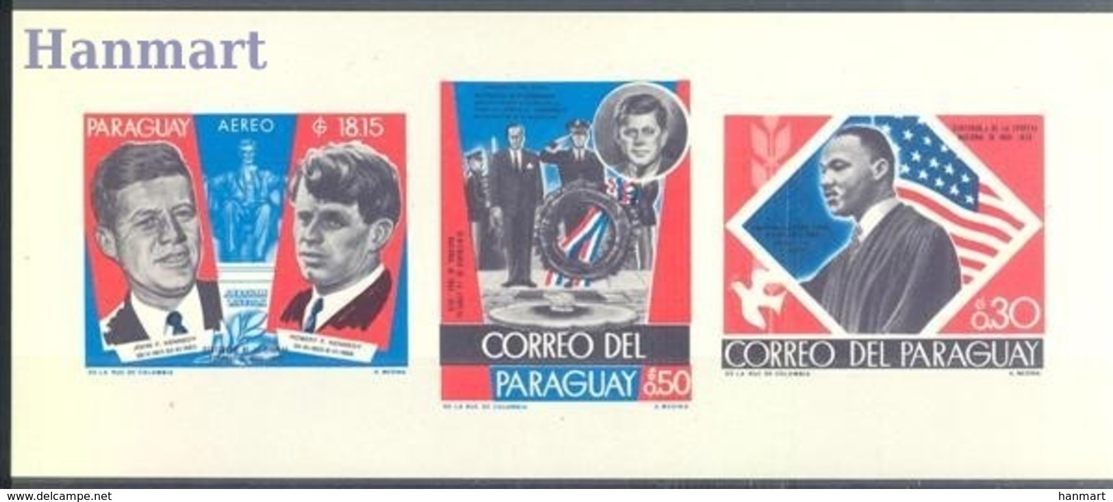 Paraguay 1968 Mi Bl 117 MNH ( ZS3 PRGbl117 ) - Andere & Zonder Classificatie