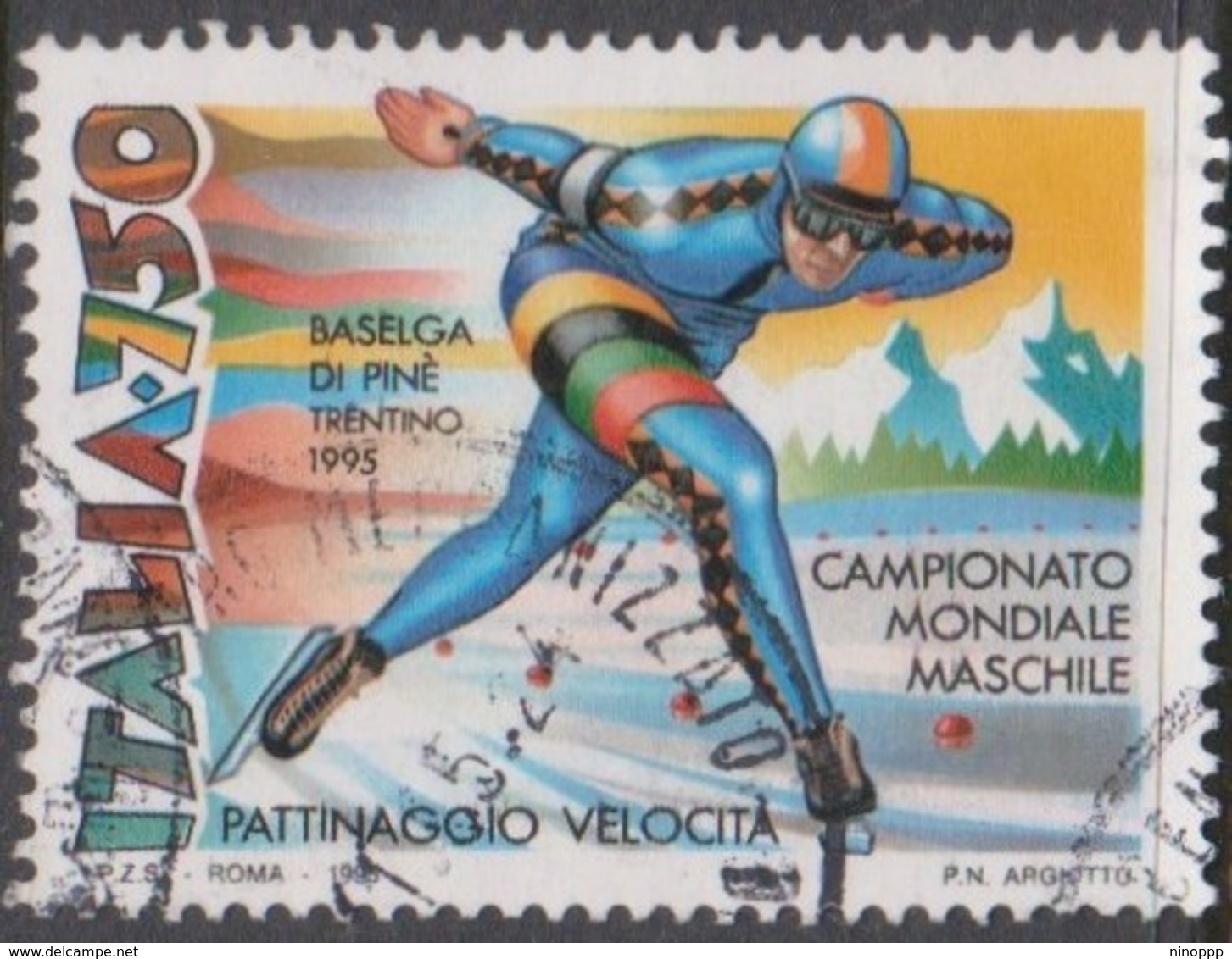 Italy Republic S 2138 1995 World Speed Skating Championship, Used - 1991-00: Used