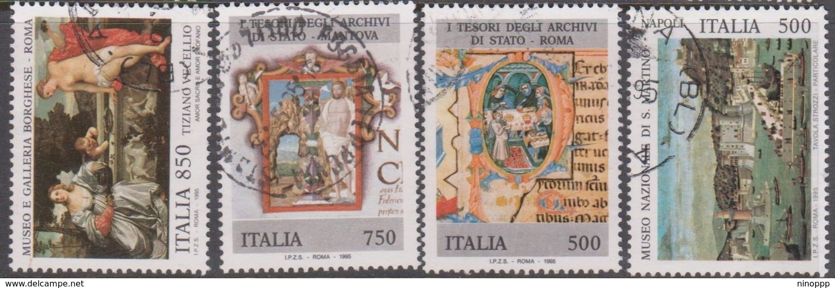 Italy Republic S 2157-2160 1995 Art And Culture 16th Issue, Used - 1991-00: Used