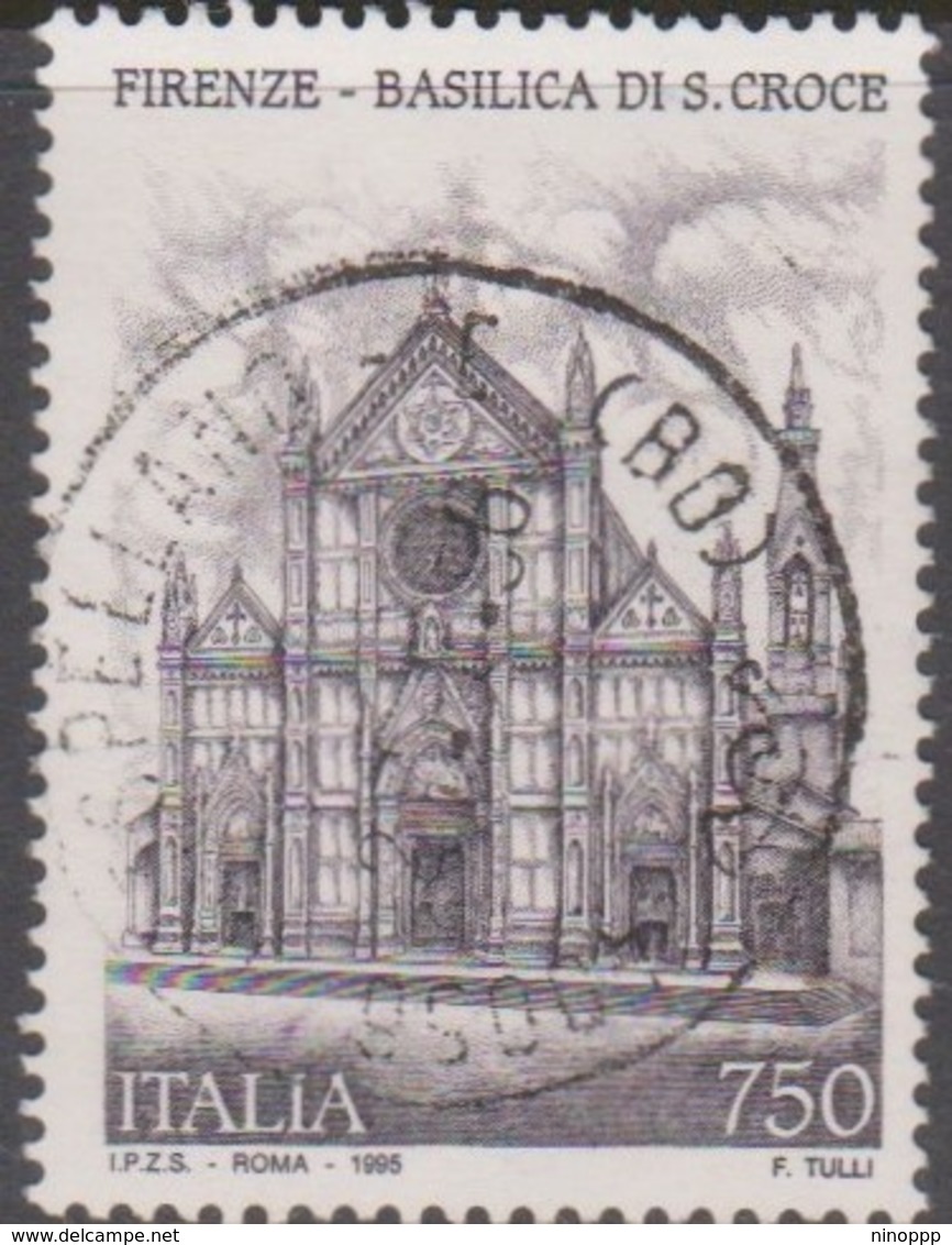 Italy Republic S 2162 1995 Art 17th Issue Basilica Of Santa Croce, Used - 1991-00: Used