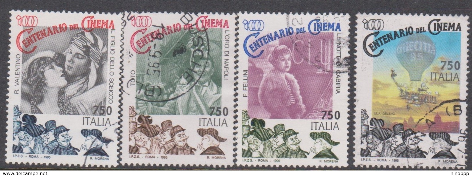 Italy Republic S 2183-2186 1995 Cinema Centenary, Used - 1991-00: Used