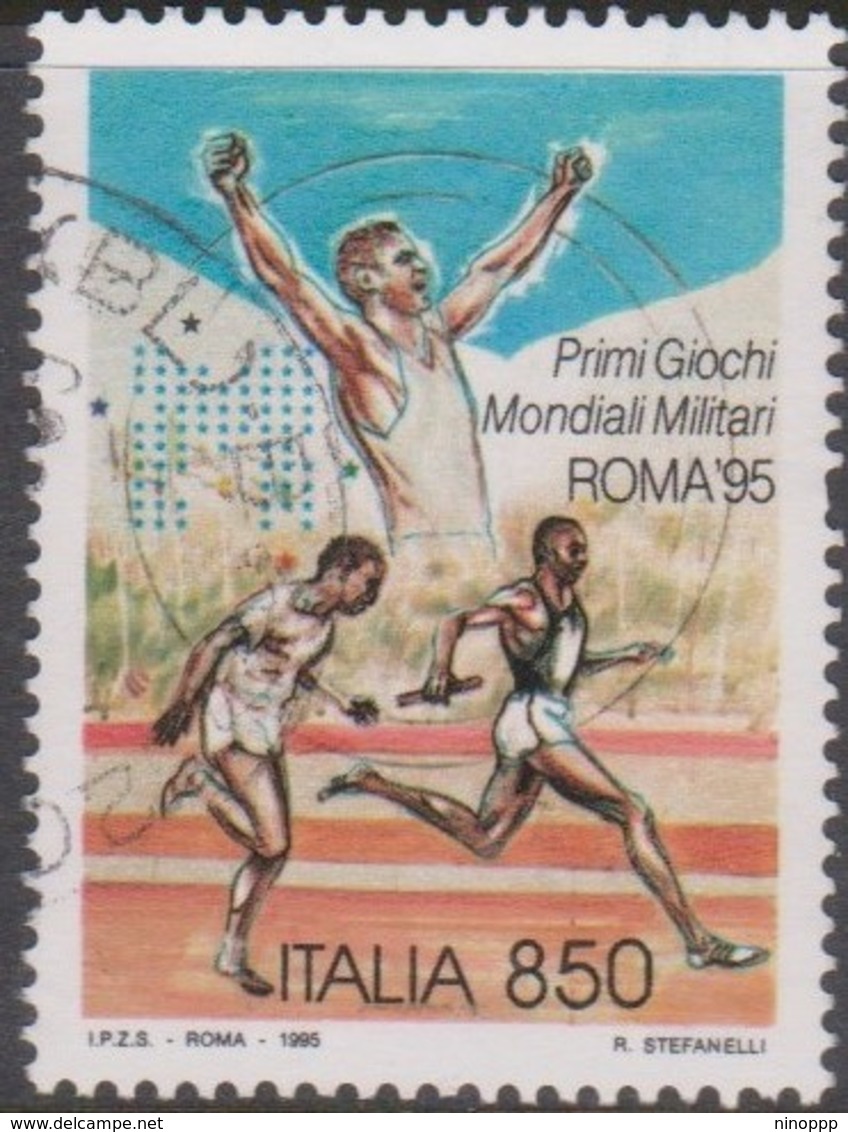 Italy Republic S 2189 1995 First World Military Games, Used - 1991-00: Used