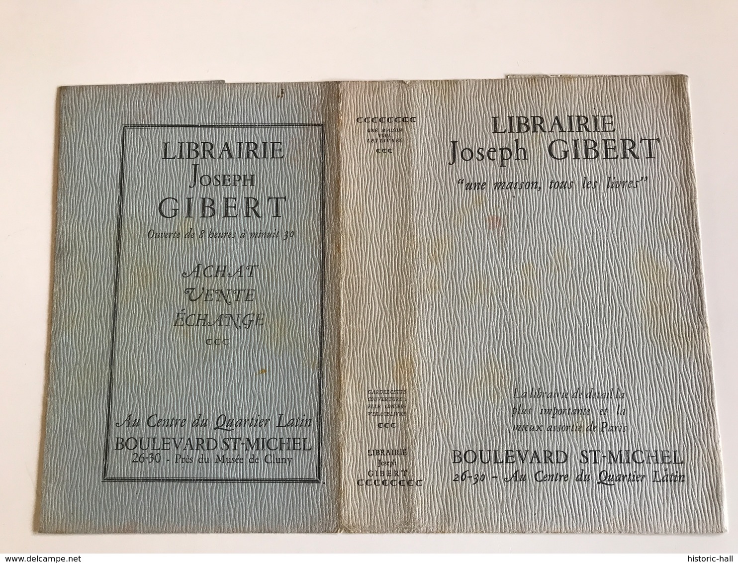 Protege Livre - Librairie Joseph GIBERT « une Maison, Tous Les Livres »  - PARIS Bd Michel - L