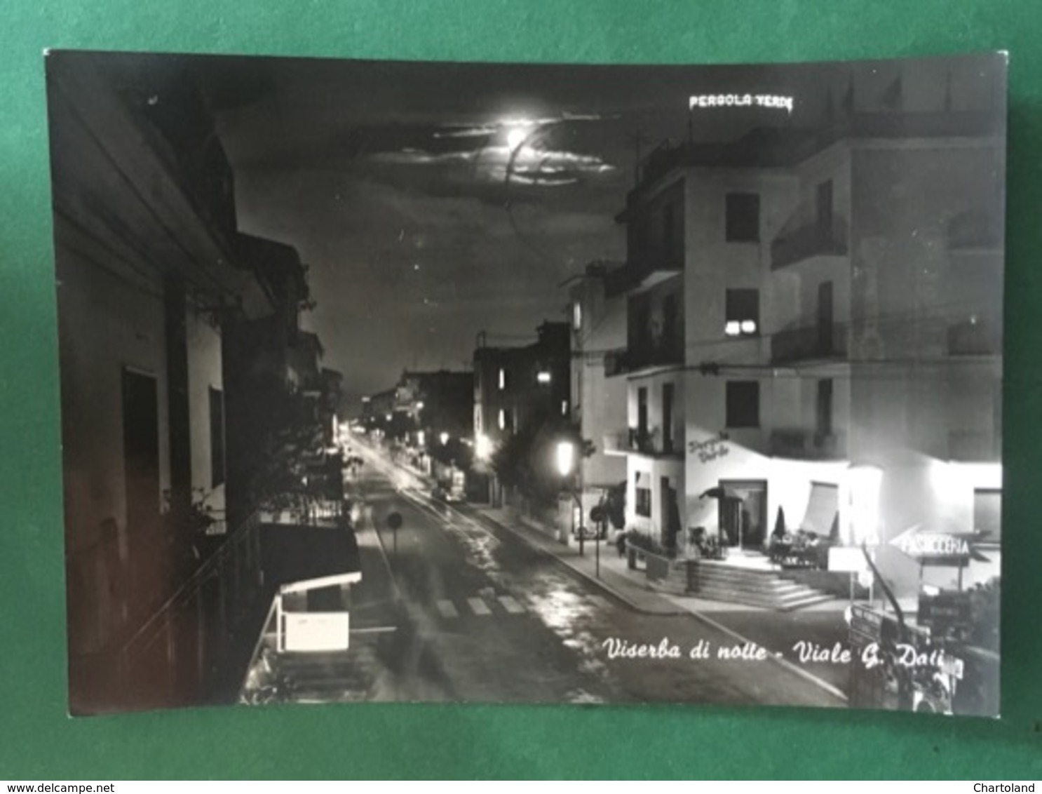 Cartolina Viserba Di Notte - Viale G. Dati - 1962 - Rimini