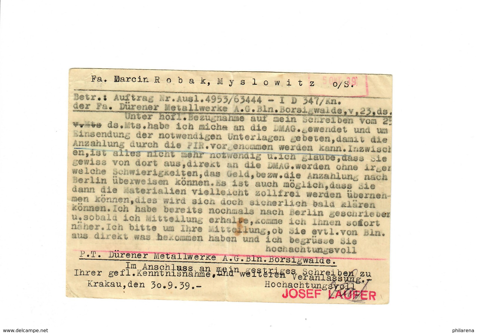 GG: Ganzsache DR P226I Vom 20.10.39, Krakau Nach Berlin - Vorläufer - Besetzungen 1938-45