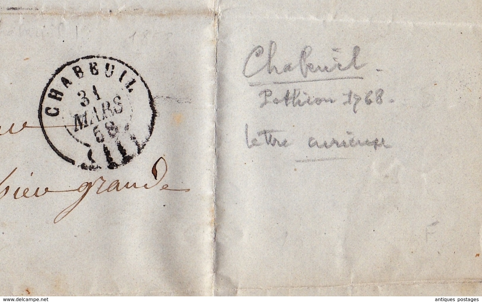 Lettre 1858 Montélier Chabeuil Drôme Grenoble Isère Timbre Napoléon III