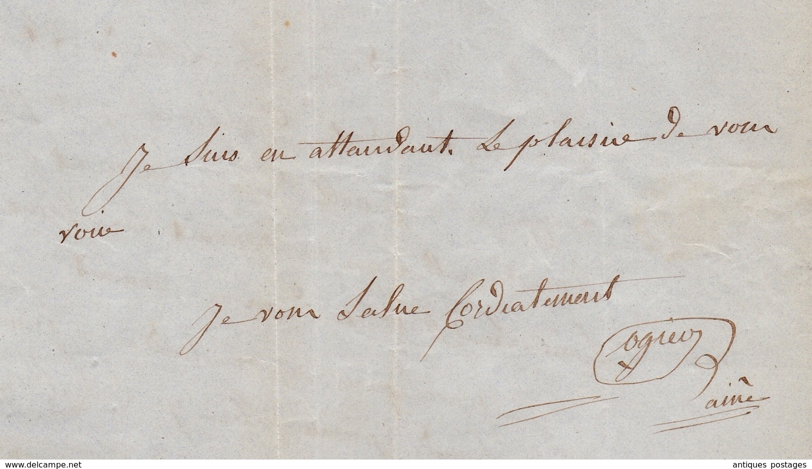 Lettre 1858 Montélier Chabeuil Drôme Grenoble Isère Timbre Napoléon III