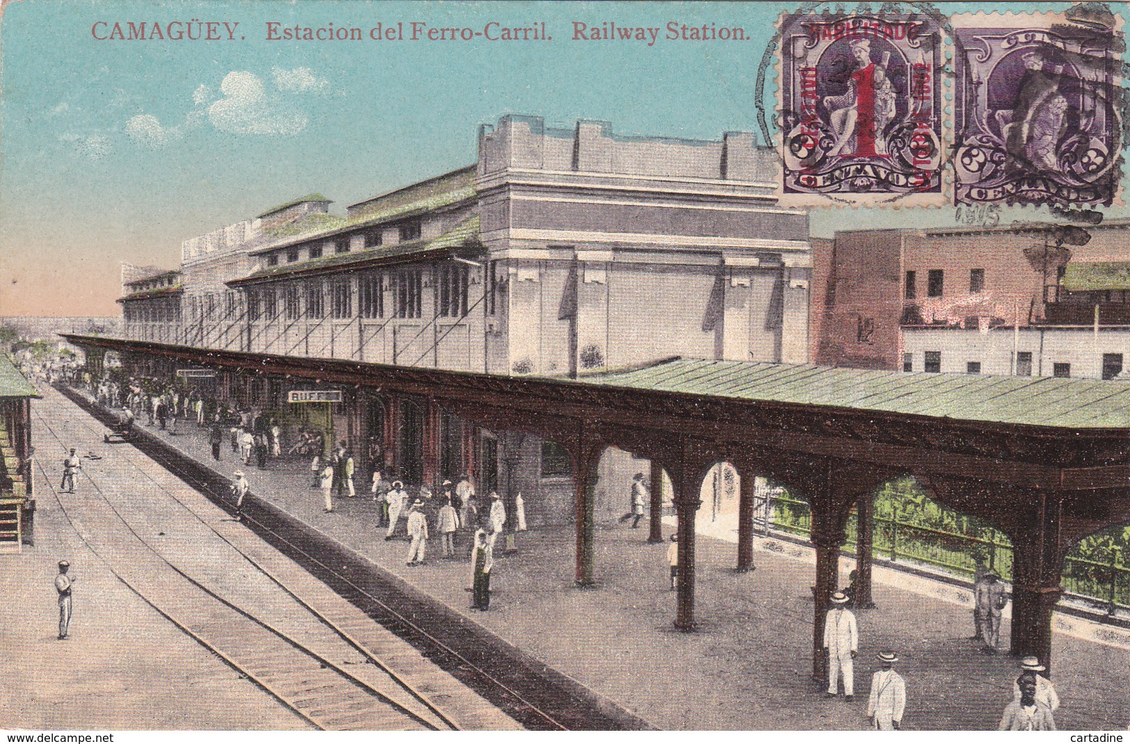 CUBA - Camagüey - Estacion Del Ferro-Carril - Gare - Station - 1919 - Cuba