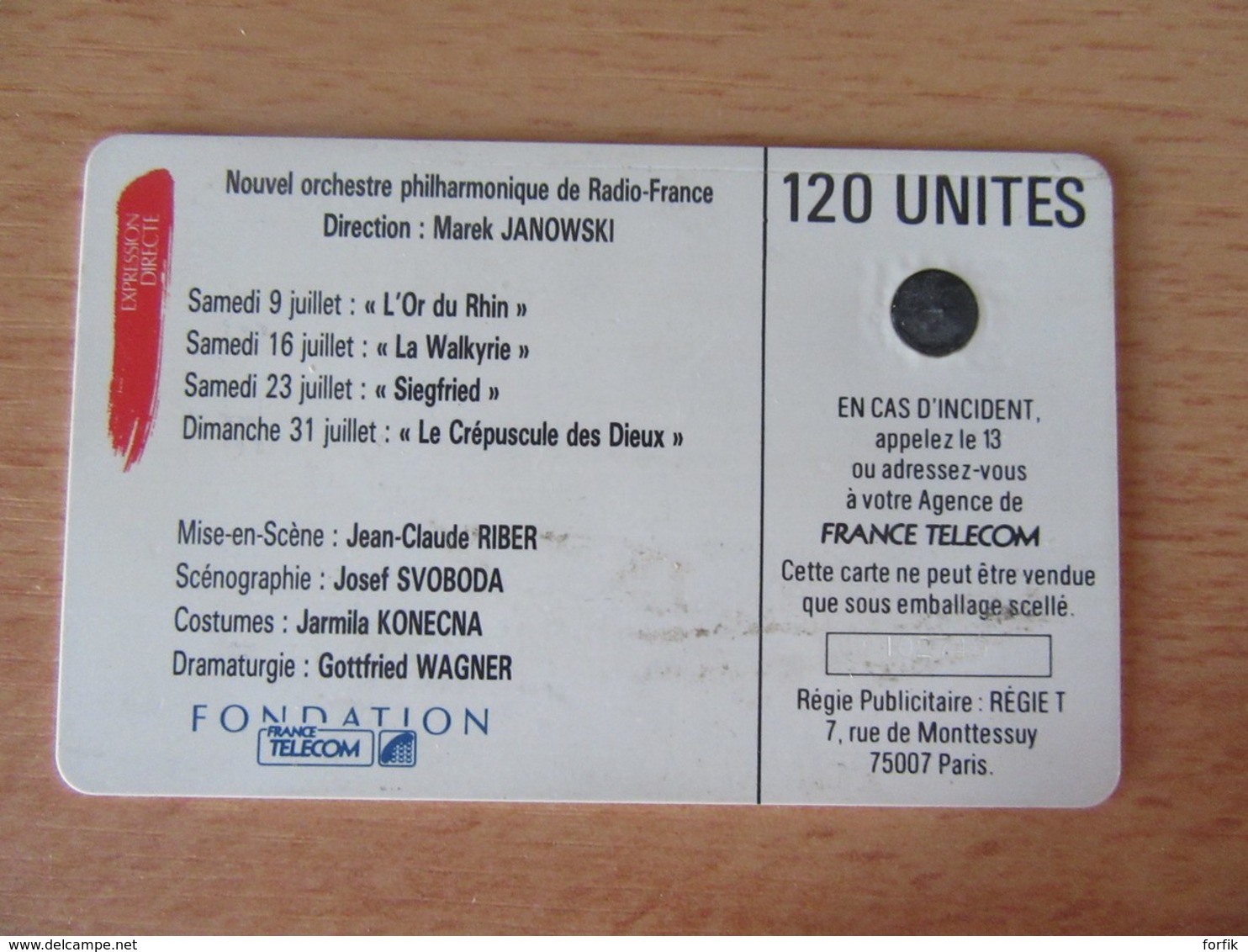 France - Télécarte Wagner F24A 120U - 150 000 Ex - 1988 - Utilisée - SC3 - TBE - 1988