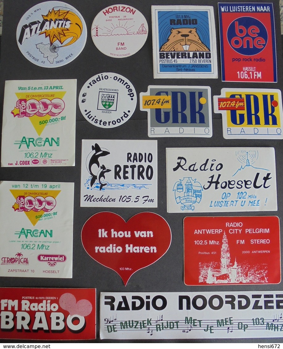 144 Stickers Autocollants RADIO - Autocollants