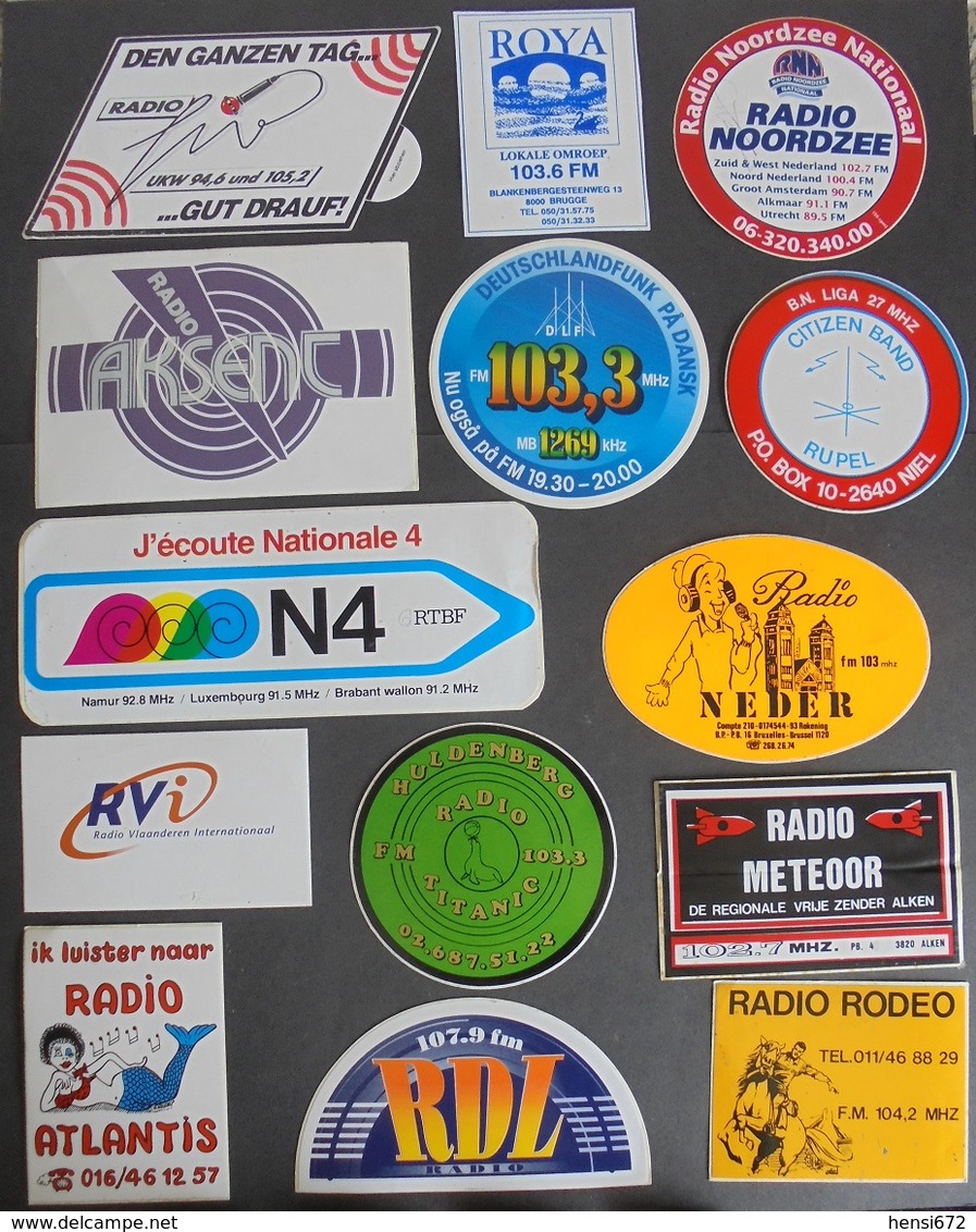 144 Stickers Autocollants RADIO - Autocollants