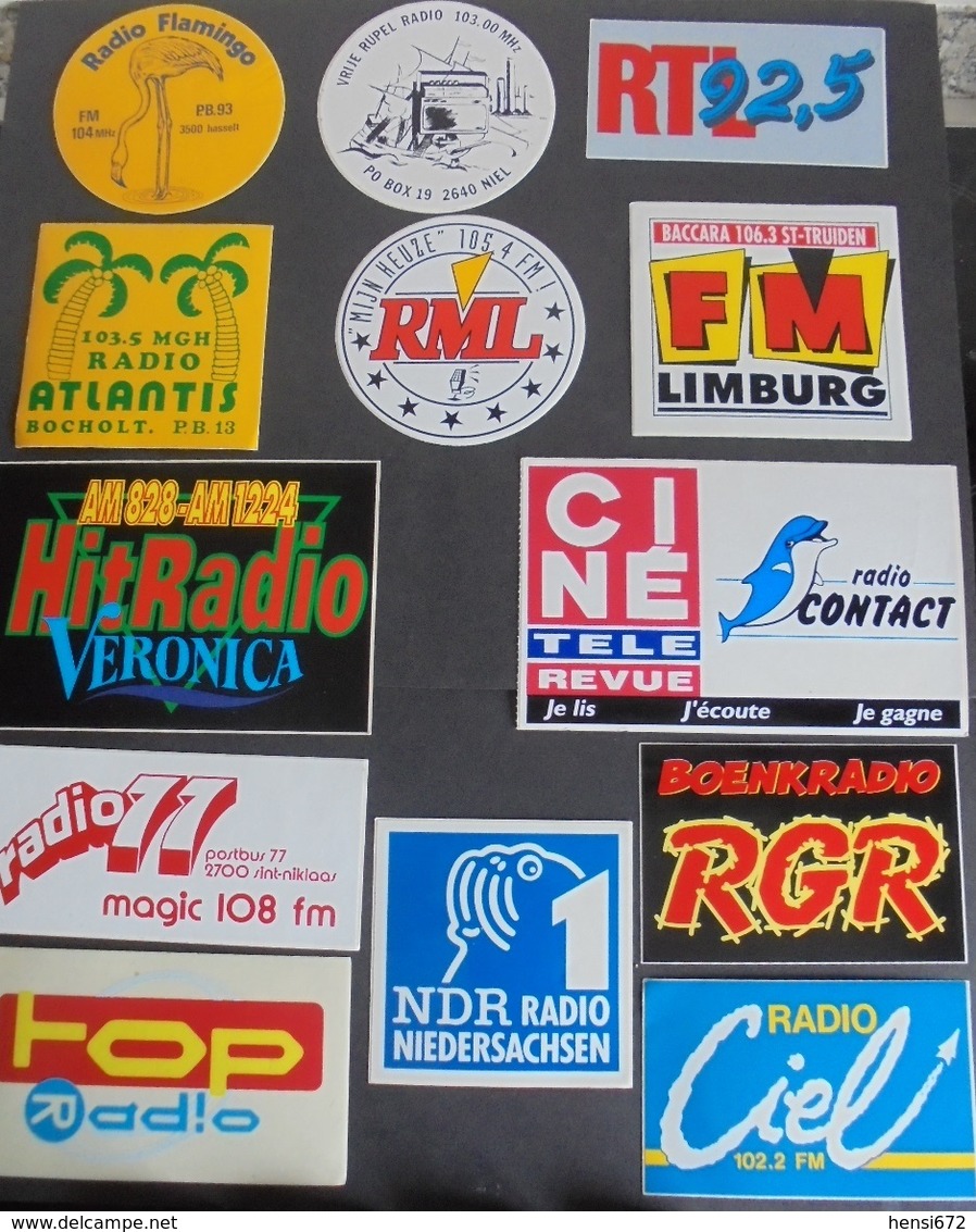 144 stickers autocollants RADIO