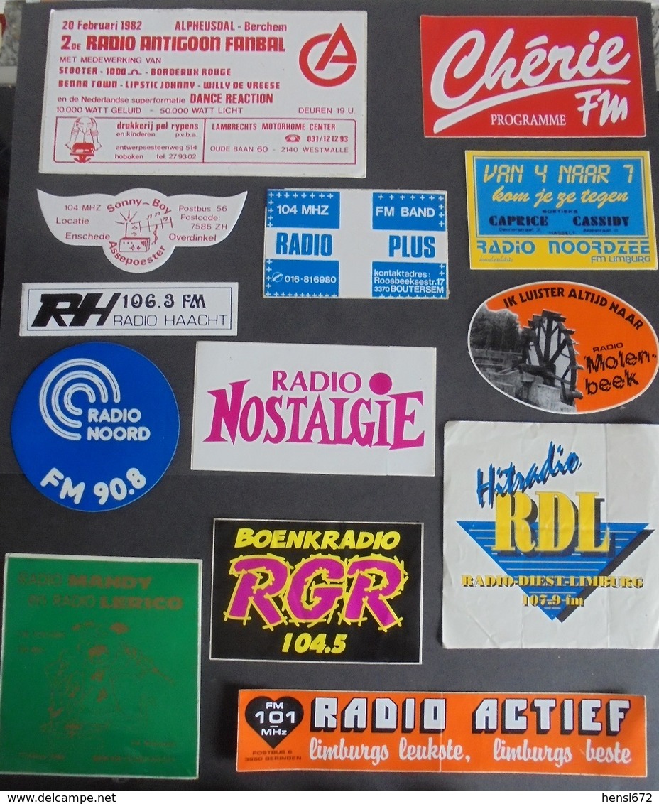 144 stickers autocollants RADIO