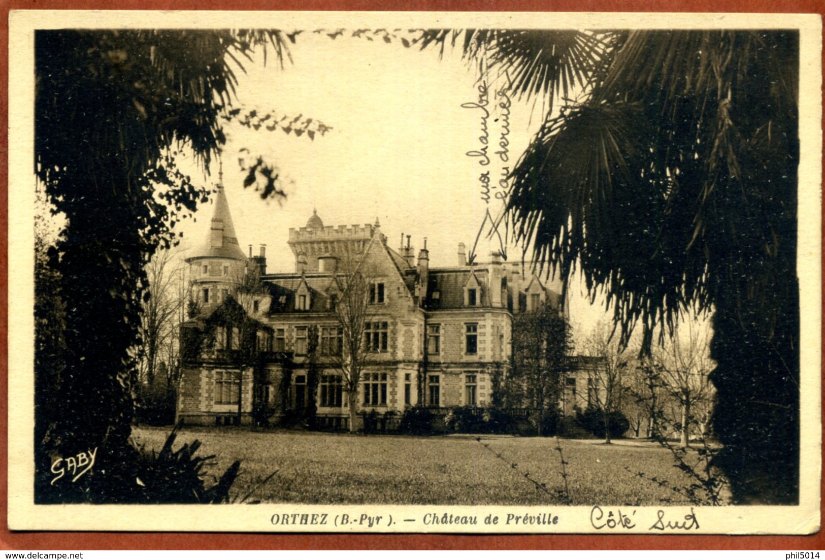 64   CPA D'ORTHEZ   Château De Préville   Joli Plan    1952      Bon état - Orthez