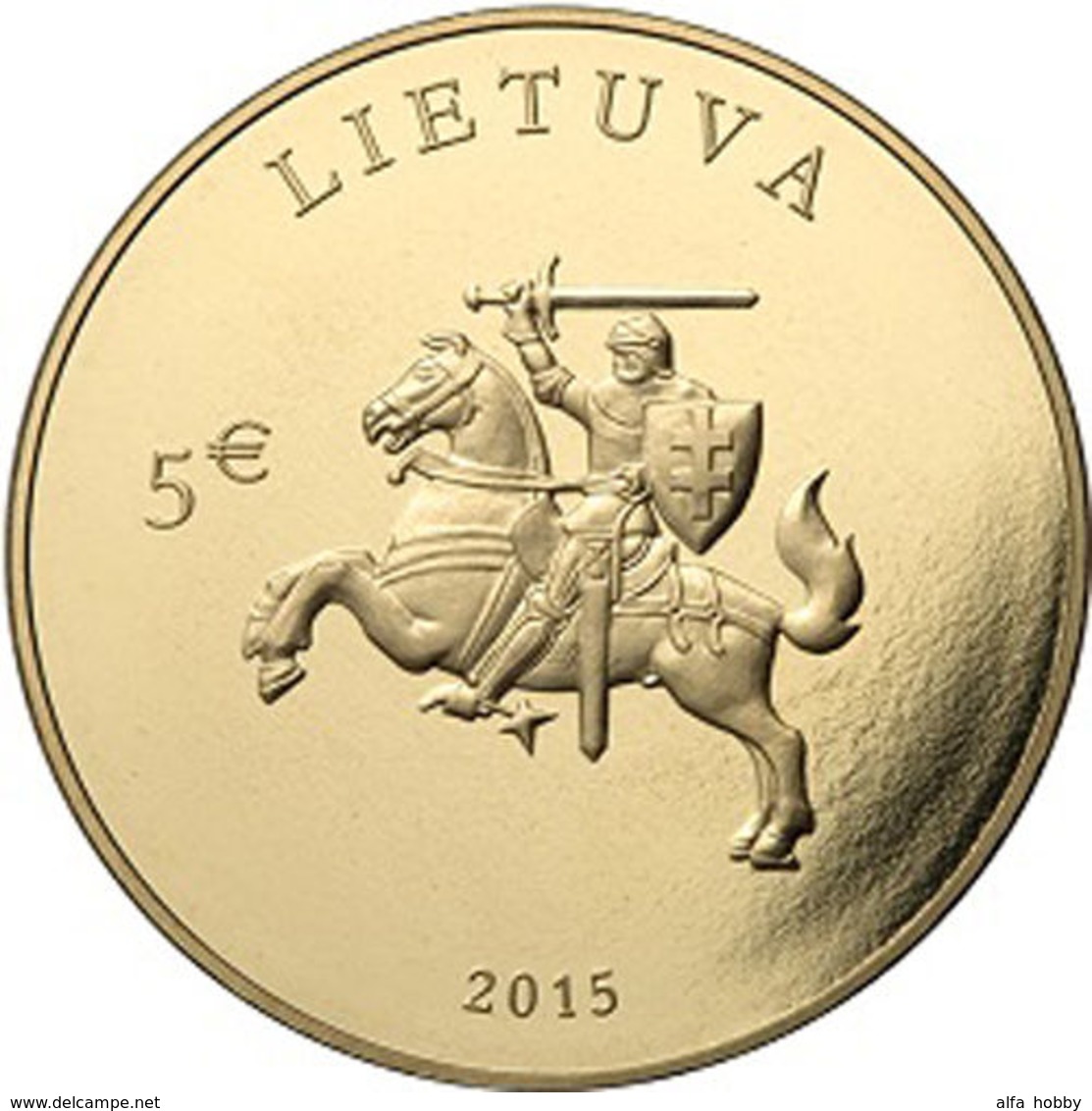 Lithuania, 2015, 25th Anniv. Of Restoration Of Independence, 2015, 5 Euro In Coincard - Lithuania