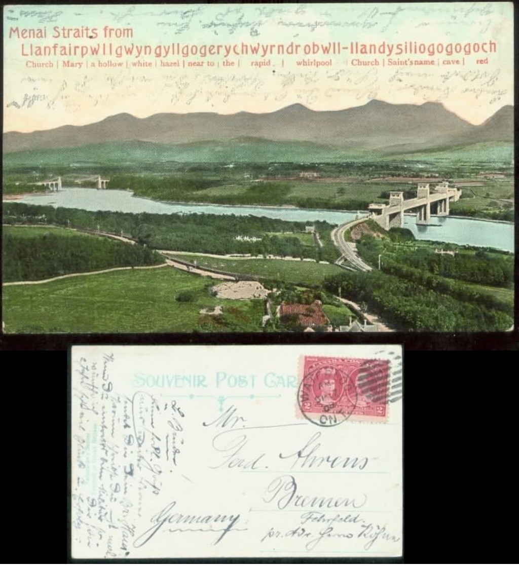 17266 Kanada Canada AK Waterloo - Bremen 1908 , Bedarfserhaltung. - Briefe U. Dokumente