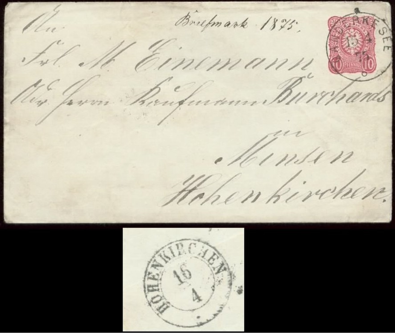 19480 DR Oldenburg GS Brief U 7A Mit Schilling Stempel Ganderkesee - Minsen  ,Hohenkirchen Oldenburg Type Nachverwendu - Oldenburg