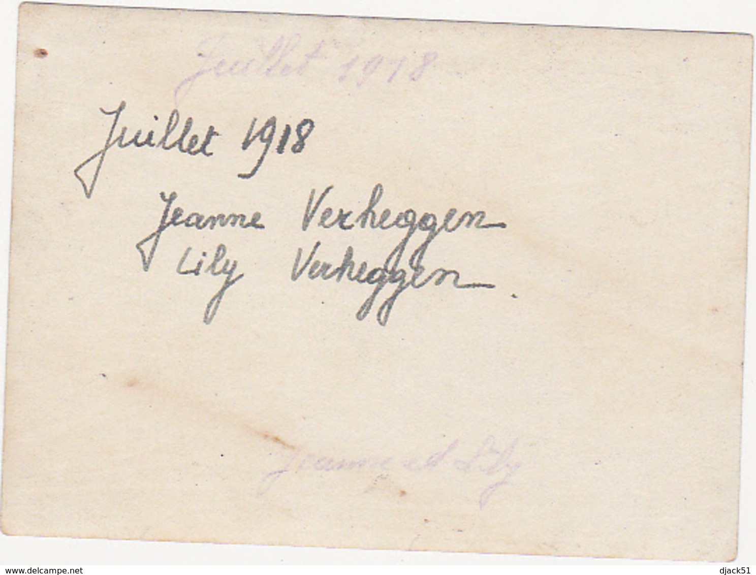 Photographie Amateur Sépia / 2 Femmes : Jeanne Et Lily Verheggen (Provenance Belgique) - 1918 - Personnes Identifiées