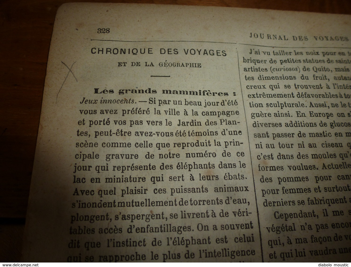 1882 JDV:  Texte et gravure:Le lieutenant belge Harou chasse l''hippopotame au Congo (Zaïre); Grav  Jeu d'éléphants;etc