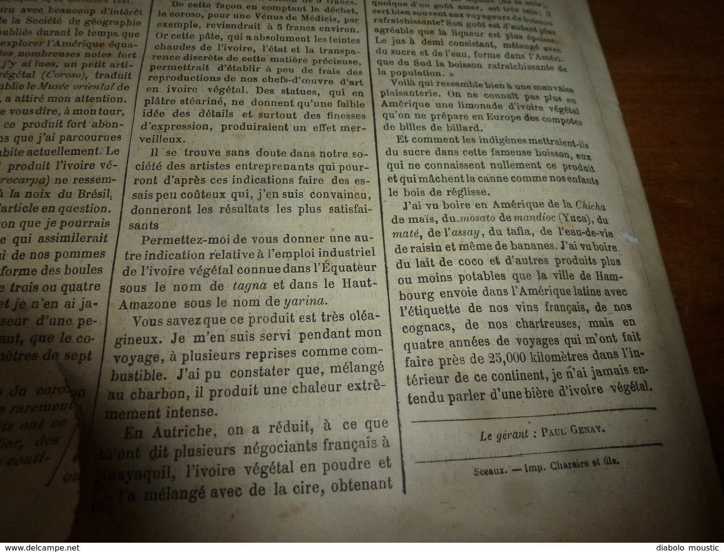 1882 JDV:  Texte et gravure:Le lieutenant belge Harou chasse l''hippopotame au Congo (Zaïre); Grav  Jeu d'éléphants;etc