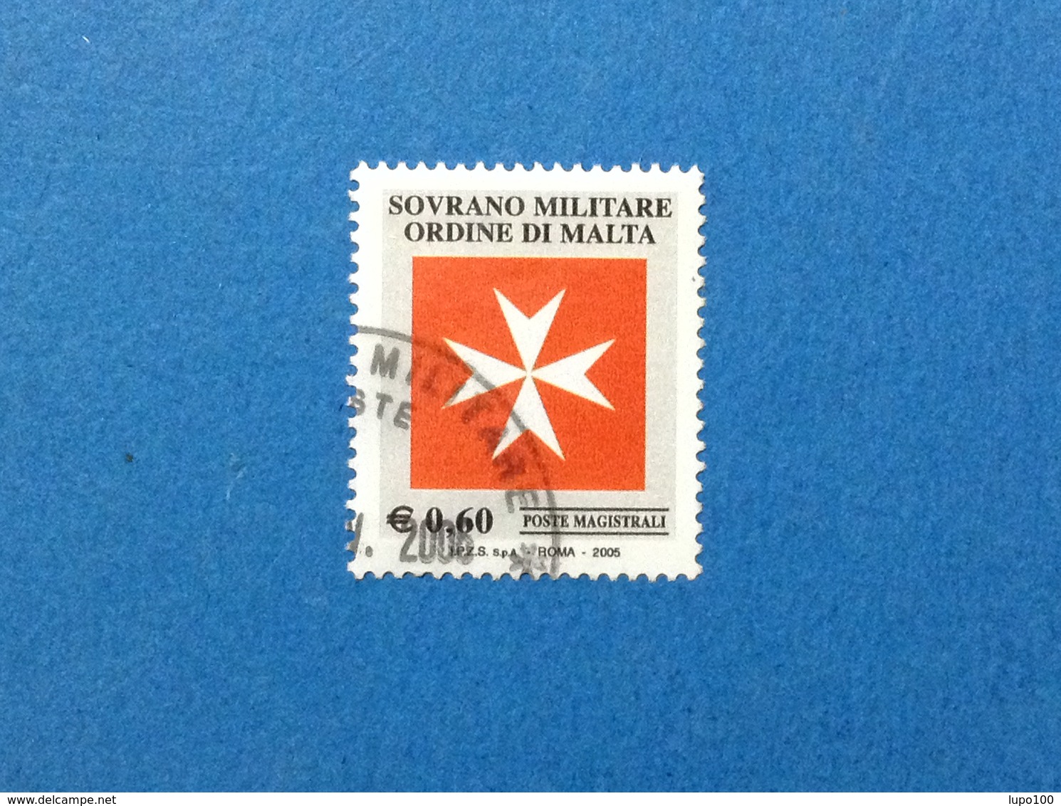 2005 SOVRANO ORDINE MILITARE DI MALTA FRANCOBOLLO USATO STAMP USED SMOM 0,60 CROCE OTTAGONA - - Sovrano Militare Ordine Di Malta