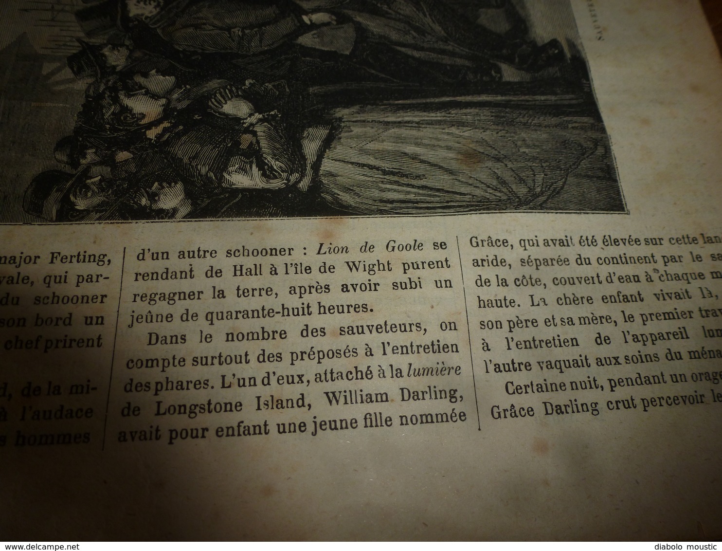 1882 JDV:English rescuers (Ellerthorpe,Buxton,John Mantle,William Darling,etc);Voyages de La Junon (Madère:suite);etc