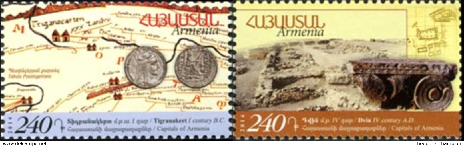 ARMENIE Anciennes Capitales 2v 2014 Neuf ** MNH - Arménie