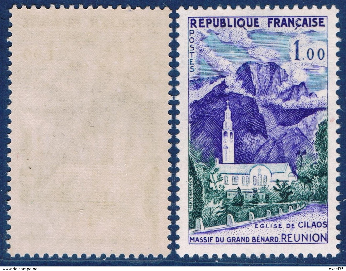 YVERT 1241 N** - MNH - Site De CILAOS, Massif Du GRAND BENARDà LA REUNION - SCAN RECTO-VERSO = SANSURPRISE - Nuovi