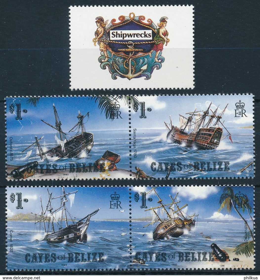 Caies Of Belize - Postfrische/** Serie - Schiffe, Seefahrt, Segelschiffe, Etc. / Ships, Seafaring, Sailing Ships, Etc. - Ships