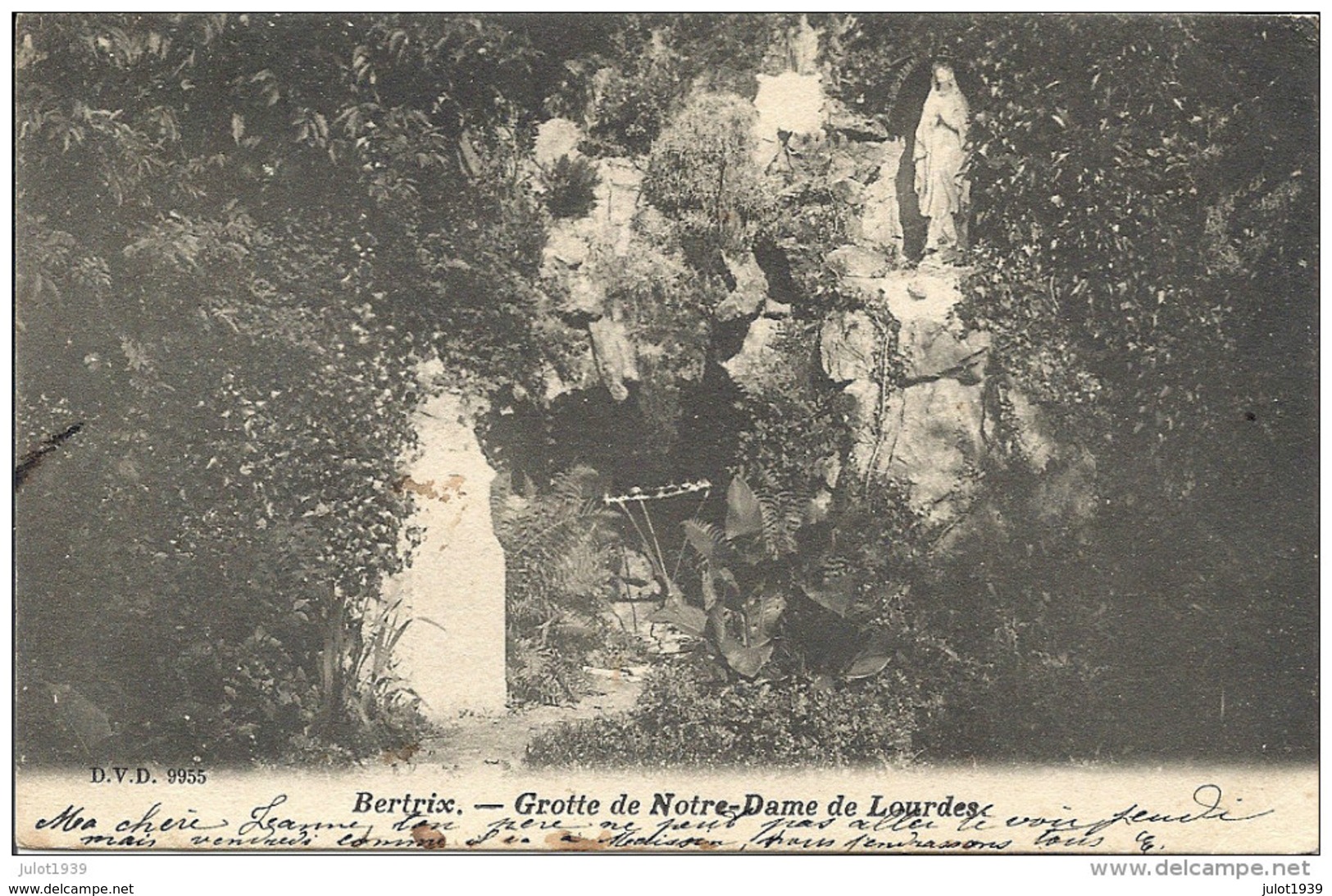 BERTRIX ..-- La GROTTE . RARE . 1904 De SAINT - MEDARD Vers LES ABYS ( Melle Jeanne  MERNIER ) . Voir Verso . - Bertrix
