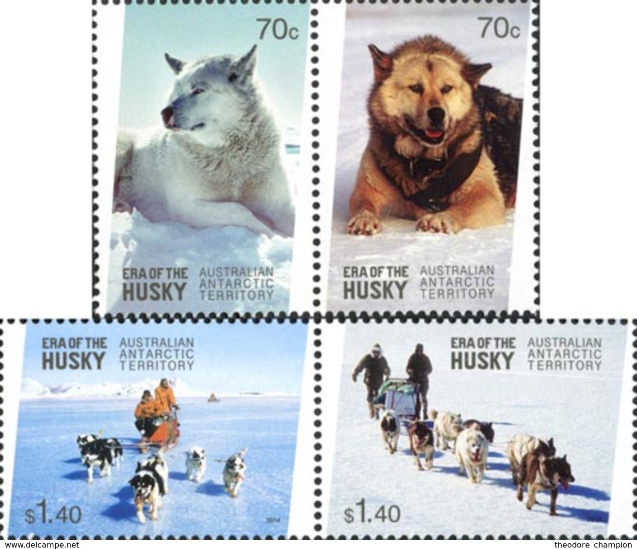 ANTARCTIQUE AUSTRALIEN Huskies 4v 2014 Neuf ** MNH - Neufs