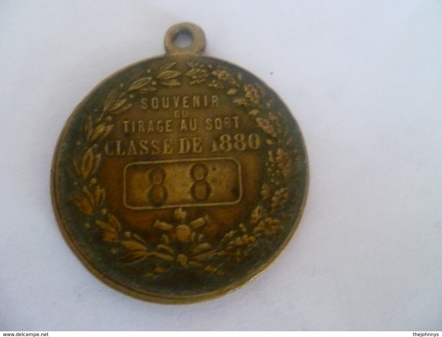 Rare Jeton : Souvenir D'un Tirage Au Sort Classe Du 1880 "88" République Française - Autres & Non Classés