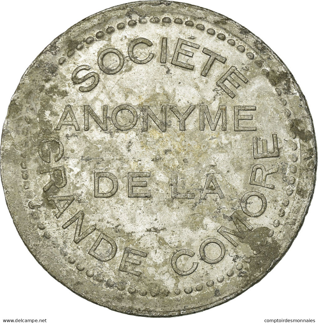 Monnaie, Comores, Société Anonyme De La Grande Comore, 25 Centimes, TTB - Noodgeld