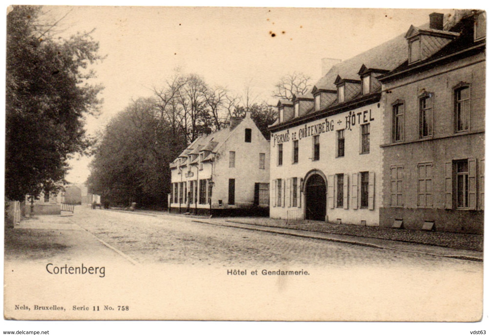 KORTENBERG 1904 Rijkswacht & Hôtel Ferme De Cortenberg Gendarmerie Leuvensesteenweg / Nels Serie 11 / 758 - Kortenberg