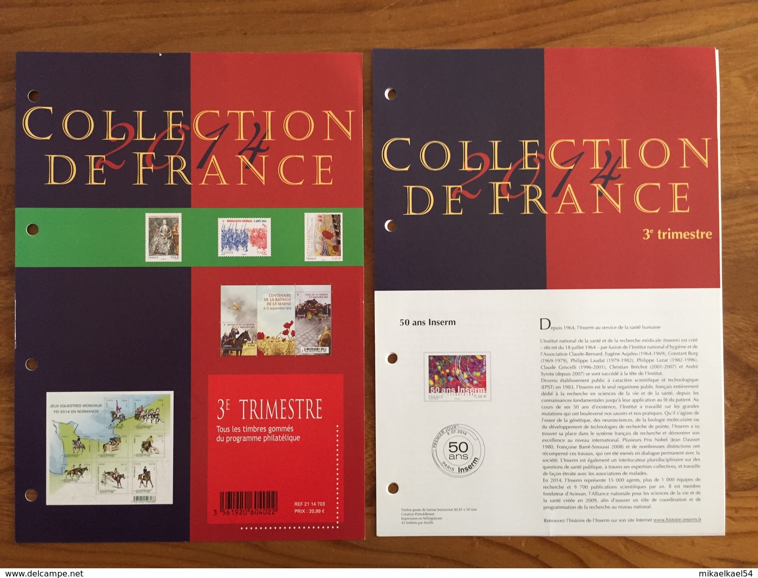 Collection Philatélique, Pochettes Trimestrielles - 2014 - timbres neufs MNH **