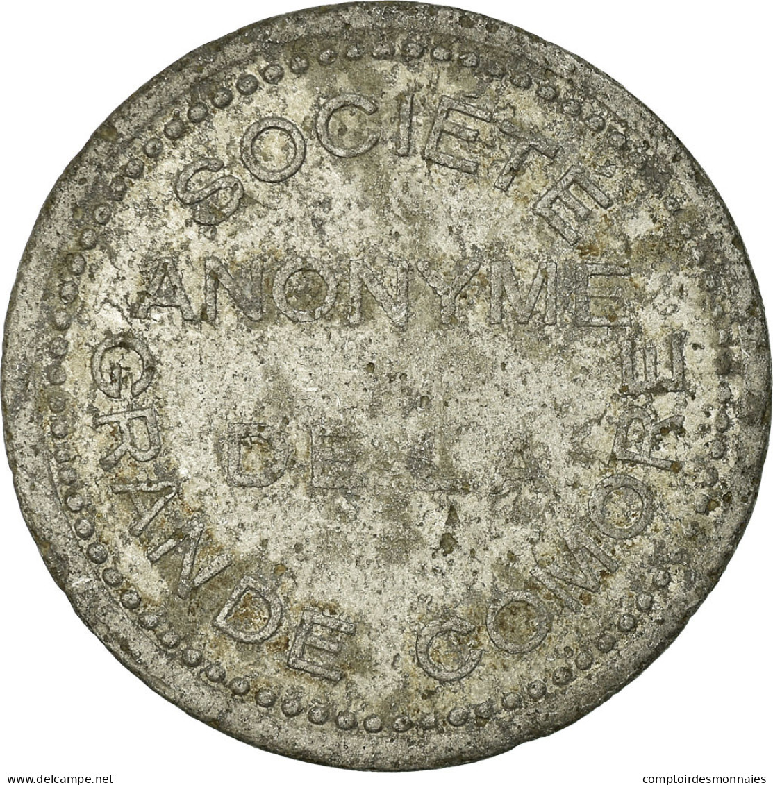 Monnaie, Comores, Société Anonyme De La Grande Comore, 25 Centimes, TB+ - Monedas / De Necesidad