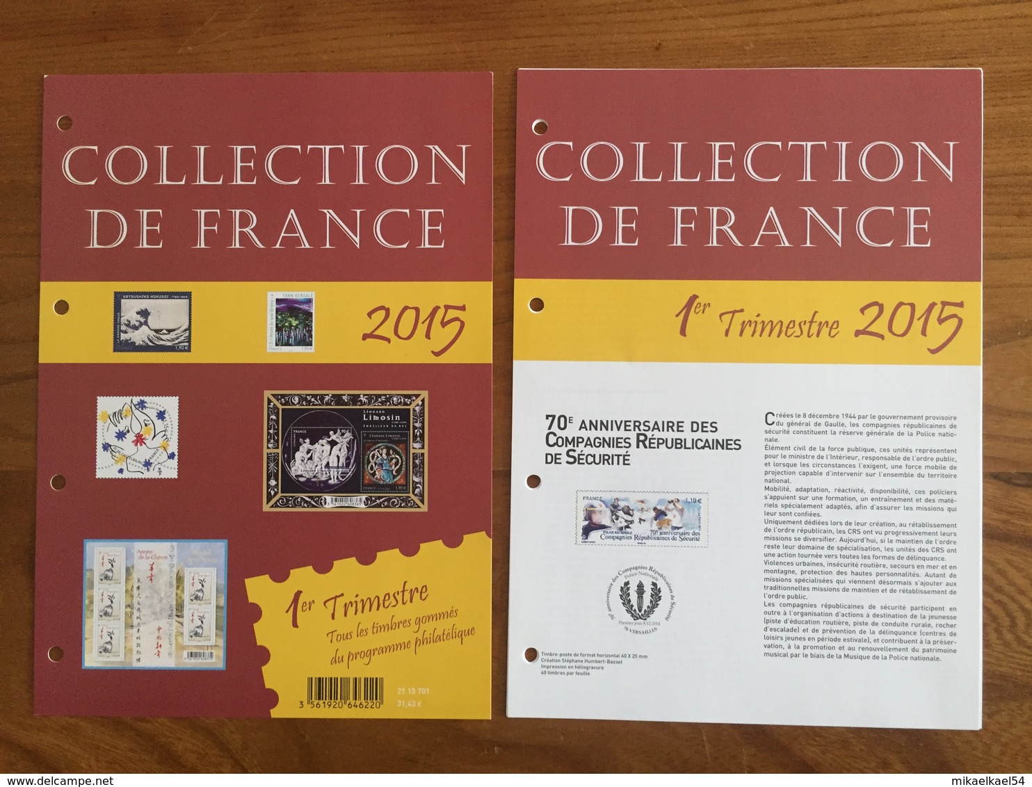 Collection Philatélique, Pochettes Trimestrielles - 2015 - Timbres Neufs MNH ** - 2010-2019