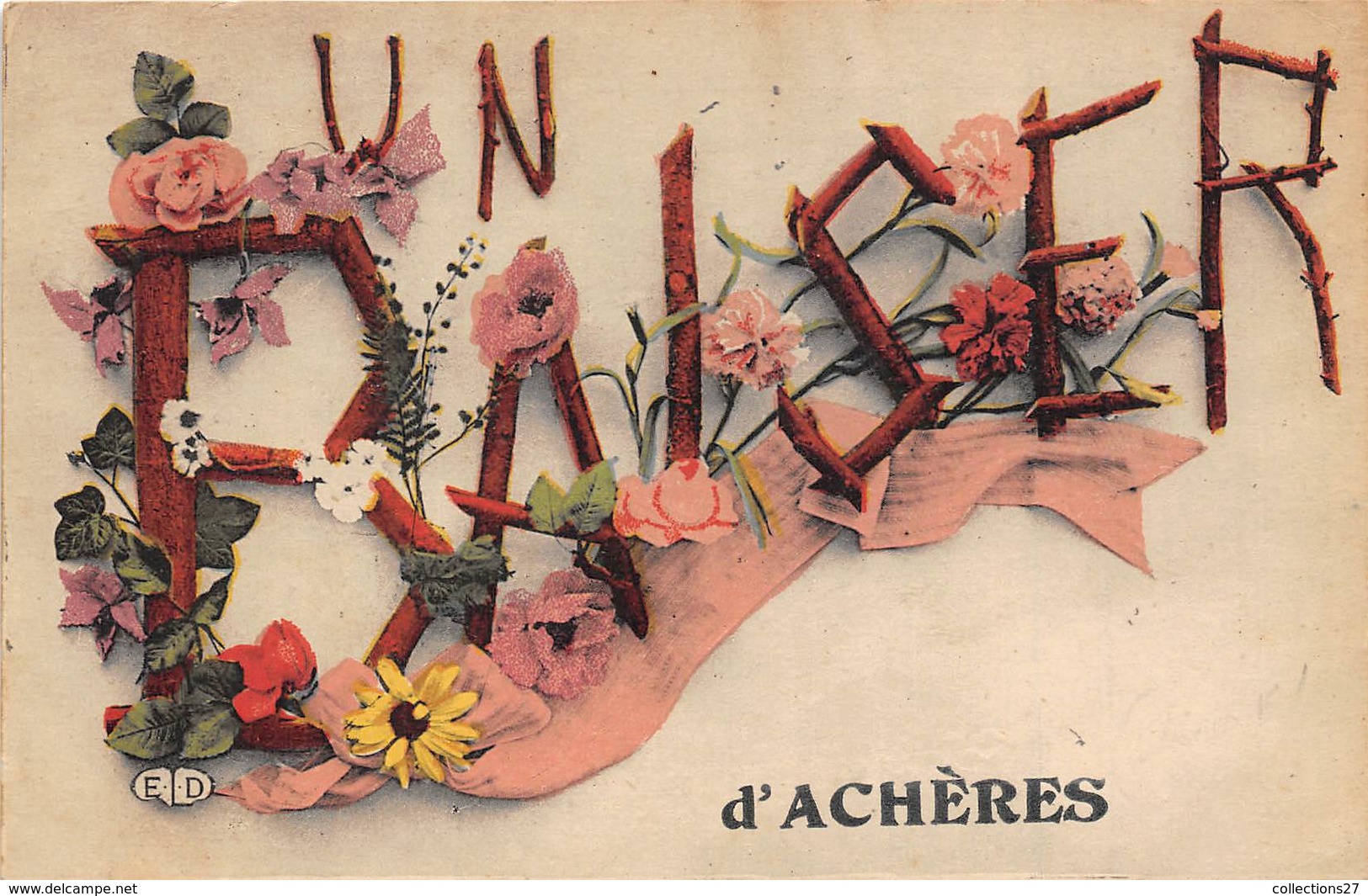 78-ACHERES- UN BAISER D'ACHERES - Acheres