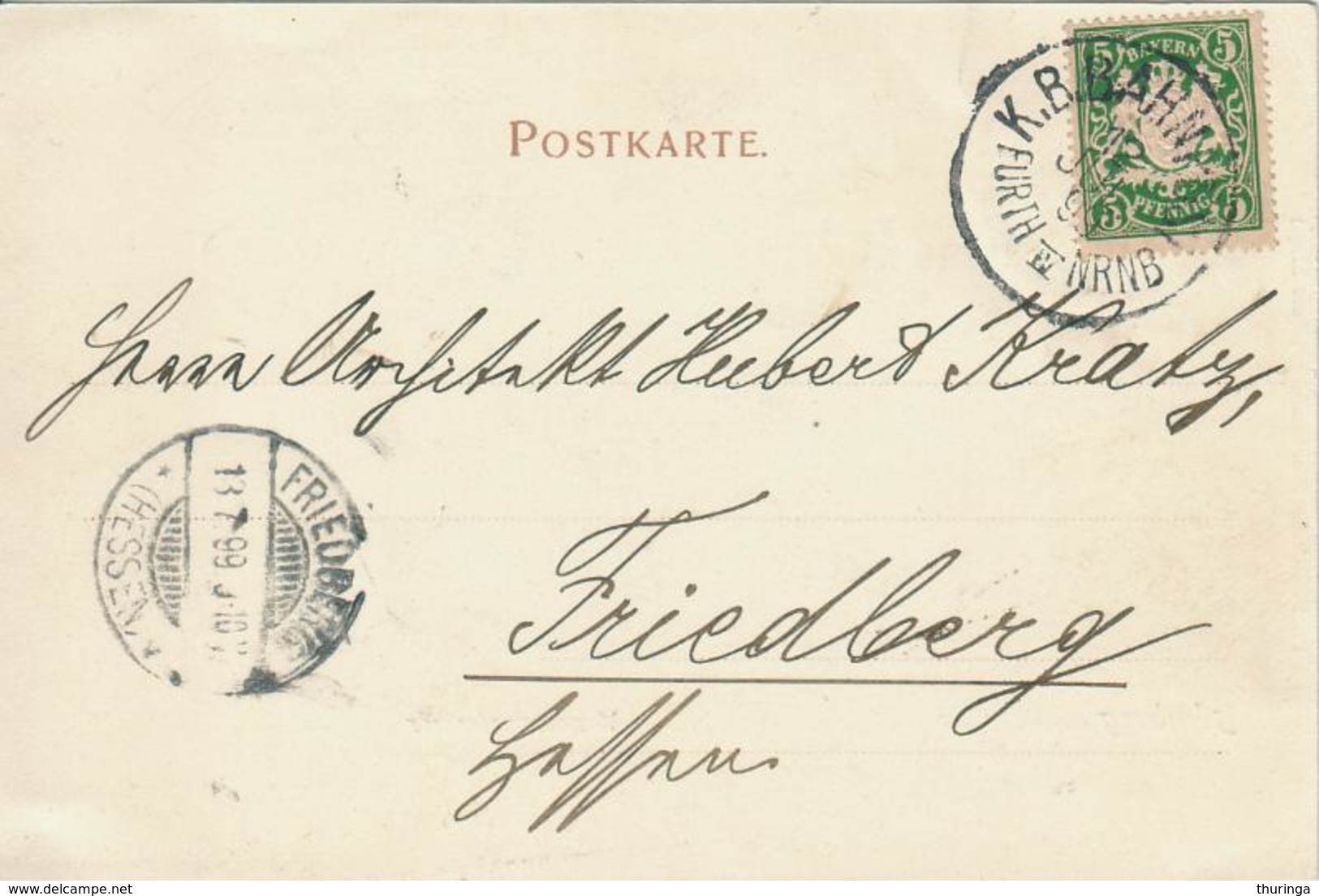 Ansichtskarte Amberg Um 1899 Mit Bahnpoststempel - Amberg