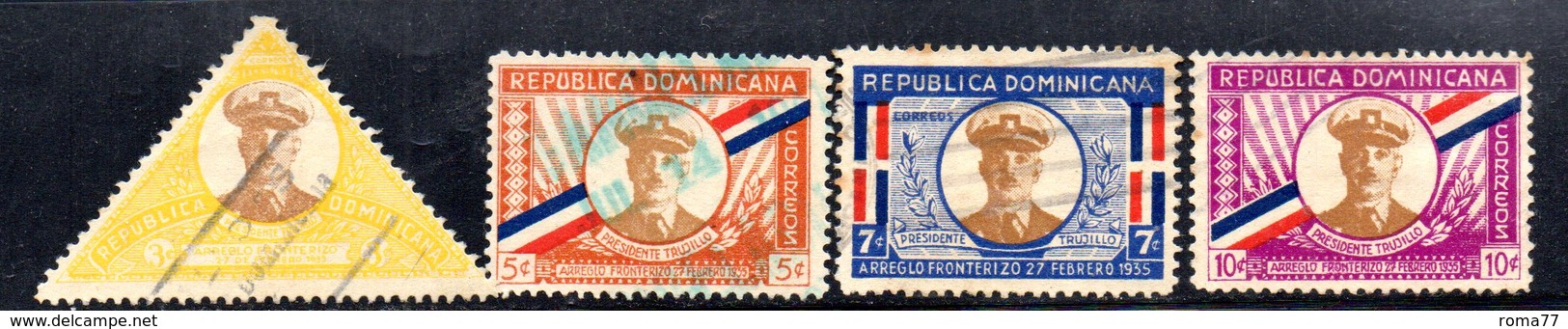 APR1851 - REPUBBLICA DOMINICANA 1935 , Serie Yvert N.  274/277  Usato (2380A) - Repubblica Domenicana