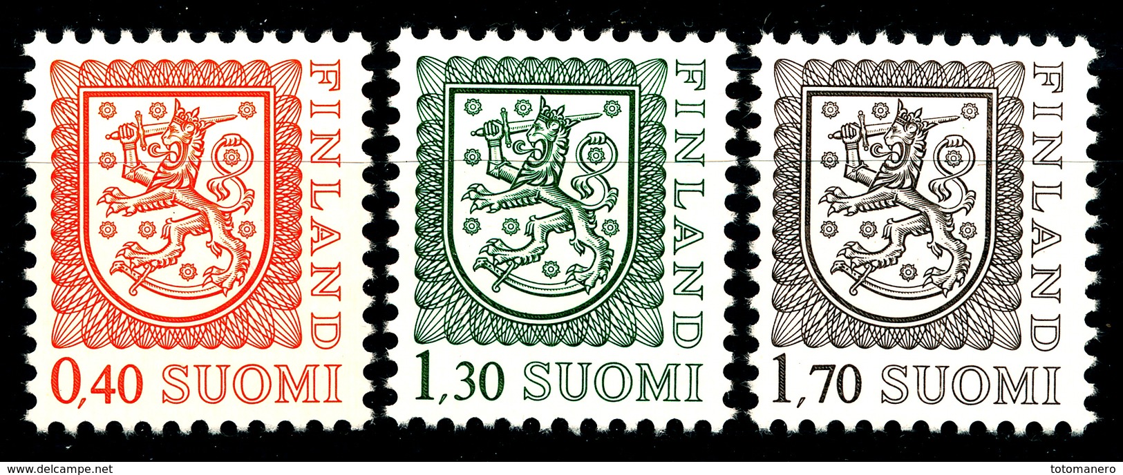 FINLAND/Finnland 1980-1992 Definitive Coat Of Arms Type IIBS Complete Set On HS Paper, White PH, INVISIBLE GUM** - Ongebruikt
