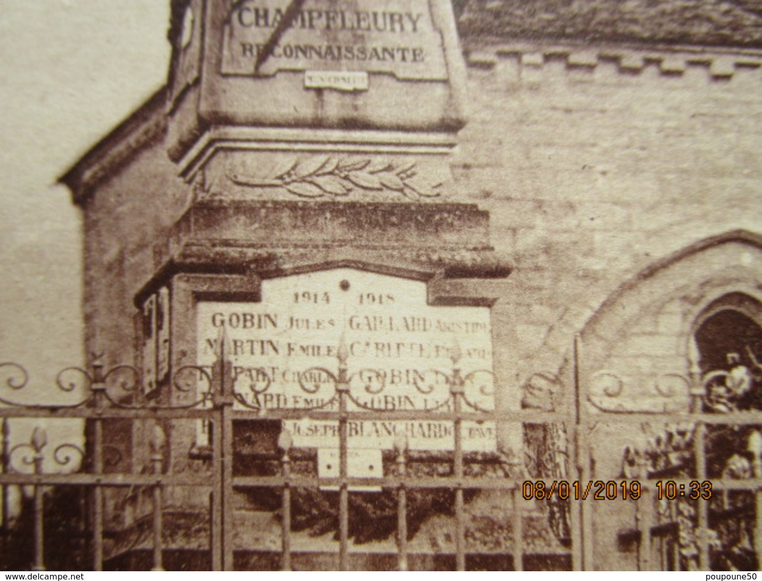 CPA 10 Aube CHAMPFLEURY Vers Arcis Sur Aube   - Le Monument Aux Morts 1914-18 Jules Gobin émile Martin < La Perthe 1930 - Arcis Sur Aube