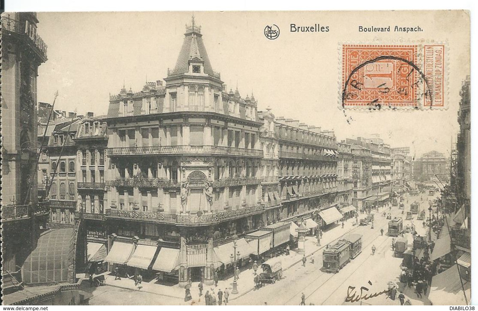 BRUXELLES  ( BELGIQUE  )   BOULEVARD ANSPACH    Tramway - Vervoer (openbaar)